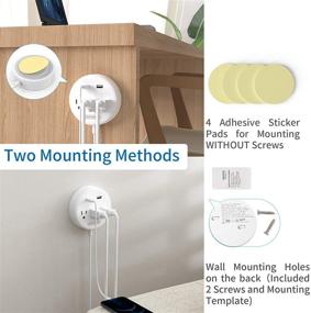 img 1 attached to 💡 NTONPOWER 9.8 футовая продление провода - 3 розетки 2 USB настольная зарядная станция, белая