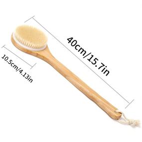 img 3 attached to 🚿 Zhurson Dry Bath Body Brush Back Scrubber with Long Wooden Handle - Exfoliating, Stimulate Blood Circulation, Improve Lymphatic System, Accelerate Metabolism
