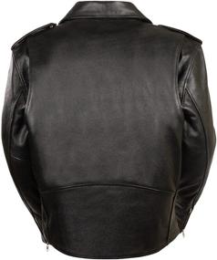 img 2 attached to 🧥 Stylish Youth Police Biker Leather Jacket - Milwaukee Leather LKY1950