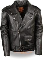 🧥 stylish youth police biker leather jacket - milwaukee leather lky1950 logo