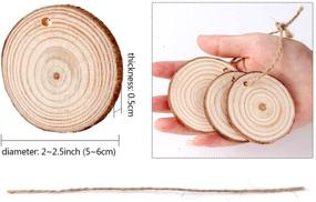 img 3 attached to 🌲 OurWarm 50pcs Natural Wood Slices for Rustic Wedding Decorations and Christmas Ornaments - Unfinished Wood Circles - DIY Craft Supplies