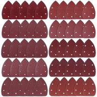 🐭 austor 50-piece mouse sanding pads: hook and loop assorted grits for detail sander sanding sheets logo