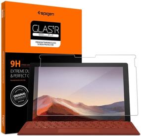 img 1 attached to 📱 Spigen Tempered Glass Screen Protector for Surface Pro 7 / Surface Pro 7 Plus - Case-Friendly & Reliable Protection
