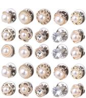 👚 supvox 40pcs women's shirt brooch buttons cover up button round pearl safety brooch buttons for clothing dress supplies - enhance your online visibility! logo