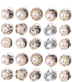 img 4 attached to 👚 Supvox 40pcs Women's Shirt Brooch Buttons Cover up Button Round Pearl Safety Brooch Buttons for Clothing Dress Supplies - Enhance Your Online Visibility!