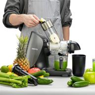 🍏 enhanced joyoung ceramic auger masticating juicer: boost juice yield, easy-to-clean 3-inch large feed chute, bpa free логотип