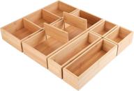 🎋 bamboo drawer organizer set - 6 pcs of versatile dividers and cutlery holders for kitchen utensils and flatware - kootek логотип