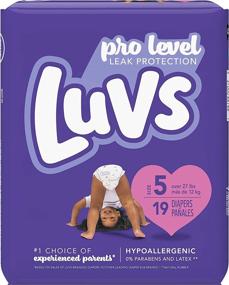 img 4 attached to 👶 Luvs Pro Level Leak Protection Size 5 Diapers - 19 Count | Packaging May Vary
