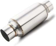 high-performance 2.5'' inlet & outlet stainless steel muffler resonator - 11.5'' length logo