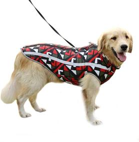 img 4 attached to Winter Warm Waterproof Reflective Dog Down Jacket Vest for Cold Weather with Adjustable Neck - Back Zipper Closure Included