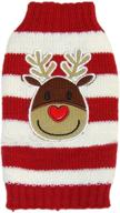 🦌 moorfowl cute reindeer pet dog christmas knitted sweater winter sweatshirt puppy cat warm knitwear hoodies логотип