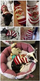 img 1 attached to 🦌 Moorfowl Cute Reindeer Pet Dog Christmas Knitted Sweater Winter Sweatshirt Puppy Cat Warm Knitwear Hoodies