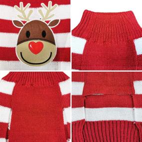 img 3 attached to 🦌 Moorfowl Cute Reindeer Pet Dog Christmas Knitted Sweater Winter Sweatshirt Puppy Cat Warm Knitwear Hoodies