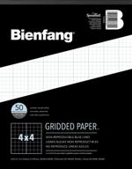 📏 bienfang designer grid paper pad: 4x4 cross section, 8.5 x 11 inches, 50 sheets - ideal tool for precision designs logo