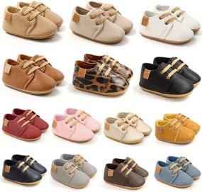 img 3 attached to 👟 Anti-Slip Sole Newborn Oxford Loafers Sneakers - Toddler Baby Boys Girls Shoes, Infant Moccasins for Wedding Uniform Dress, First Walking Crib Shoes