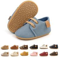 👟 anti-slip sole newborn oxford loafers sneakers - toddler baby boys girls shoes, infant moccasins for wedding uniform dress, first walking crib shoes logo