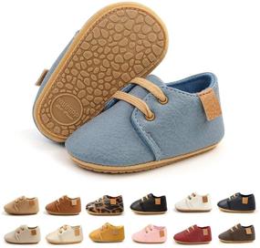 img 4 attached to 👟 Anti-Slip Sole Newborn Oxford Loafers Sneakers - Toddler Baby Boys Girls Shoes, Infant Moccasins for Wedding Uniform Dress, First Walking Crib Shoes