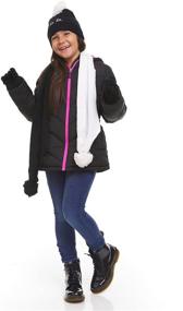 img 2 attached to Fuchsia Girls' Scarf Gloves: Essentials for Cold Weather