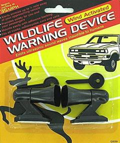 img 1 attached to 🦌 4 Count Auto Deer Whistle - Ultrasonic Wildlife Warning Device to Save A Deer - Easy Mount Adhesive for Auto, Motorcycle, Truck, SUV, ATV - Black