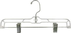 img 1 attached to 👗 Jeronic 12-Pack Clear Slack Pant and Skirt Hangers with Clips