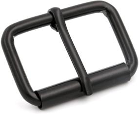 img 1 attached to 🔒 1-1/4 Inch Heel Roller Buckles for Bags and Leather Webbing Straps - Rolling Bar Buckles