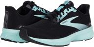 brooks launch black ebony blue women's shoes for athletic logo