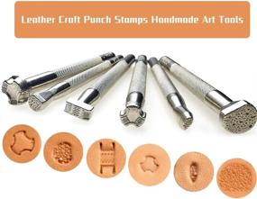 img 1 attached to 🔨 Premium UOOU Leather Stamp Tools Set with Carving Hammer, Stamp Punch Set, and Tracing Pen - Ideal for DIY Leather Craft and Saddle Making