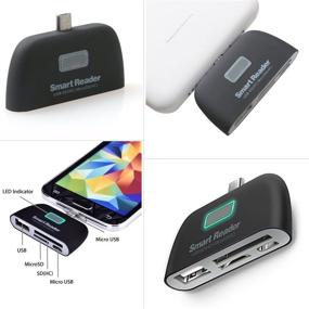 img 3 attached to 📱 VIMVIP 4-in-1 Micro USB Card Reader Adapter with OTG/TF/SD Smart Reader for Samsung Galaxy S6/S6 Edge/S5/S4/Mega/Note 4/3/2/Nokia Lumia and More