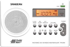 img 2 attached to 📻 Портативное радио Sangean PR-D9W с подзаряжаемой батареей AM/FM/NOAA Alert - белый, удобный универсальный размер