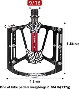 img 3 attached to Lightweight MTB Pedals, Non-Slip Platform Road Bike Pedals, Flat Bicycle Pedals for BMX - 9/16 Mountain Bike Pedals