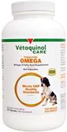 powerful omega dog supplement capsules for medium-breed dogs: vetoquinol triglyceride - 30-60 lbs logo