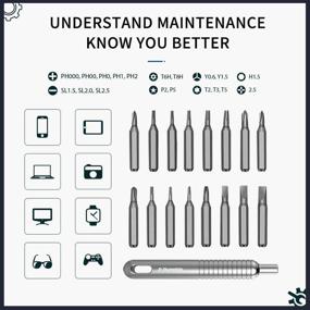 img 3 attached to 🔧 Мини-набор прецизионных отверток E·Durable - 20 в 1: Для телефона, камеры, ноутбука, часов, компьютера - Электрическая магнитная отвертка