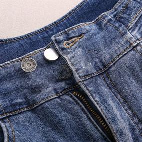 img 1 attached to 👖 8 PCS Button Pins for Jeans: Easy DIY Fashion Jean Fasteners, No Tools Required!