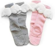 🧦 lapisbee girl's casual socks: adorable angel wing novelty, perfect for fun & style! logo