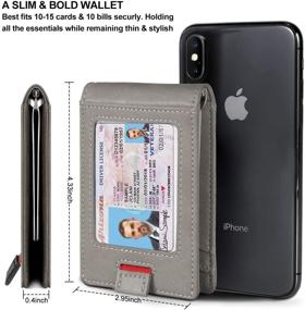 img 3 attached to 🔒 Ultimate RFID Blocking Outside Wallet - Sleek Minimalist Men's Accessory