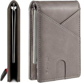 img 4 attached to 🔒 Ultimate RFID Blocking Outside Wallet - Sleek Minimalist Men's Accessory