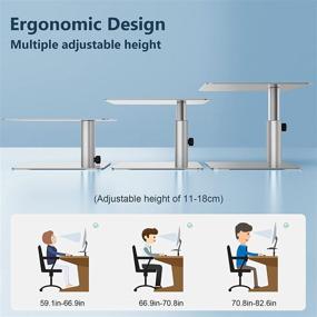 img 2 attached to Подставка для монитора Nillkin Monitor Stand Riser: регулируемая по высоте алюминиевая подставка для стола для телевизора, iMac, ноутбука, MacBook Air/Pro, Dell, HP и других устройств - серебристая