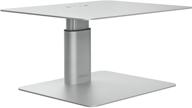 🖥️ nillkin monitor stand riser: adjustable height aluminum desk holder for tv, imac, laptop, macbook air/pro, dell, hp, and more - silver logo