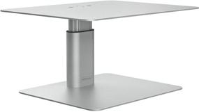 img 4 attached to Подставка для монитора Nillkin Monitor Stand Riser: регулируемая по высоте алюминиевая подставка для стола для телевизора, iMac, ноутбука, MacBook Air/Pro, Dell, HP и других устройств - серебристая