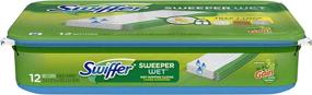 img 4 attached to 🧹 Swiffer Sweeper Wet Mopping Pad Refills, 12 Count - Multi Surface, Gain Scent - White