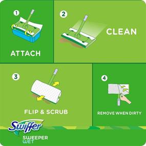 img 2 attached to 🧹 Swiffer Sweeper Wet Mopping Pad Refills, 12 Count - Multi Surface, Gain Scent - White