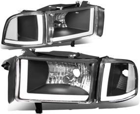 img 4 attached to DNA Motoring HL LB2 DR944 BK CL1 Black Headlight