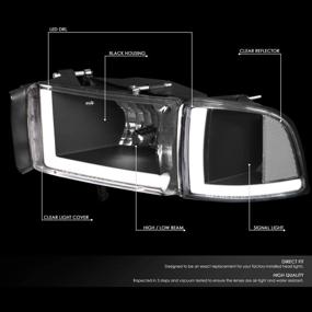 img 3 attached to DNA Motoring HL LB2 DR944 BK CL1 Black Headlight