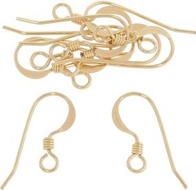 img 4 attached to Pack of 10 14K Gold Filled French Wire Earring Hooks