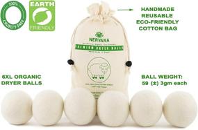 img 2 attached to 🧦 Wool Dryer Balls Organic: 6 XL Premium Quality Reusable Natural Fabric Softener, Handmade in Nepal with 100% New Zealand Merino Wool - Hypoallergenic, Fair-Trade Product