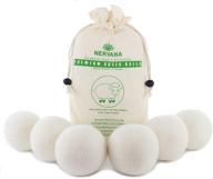 🧦 wool dryer balls organic: 6 xl premium quality reusable natural fabric softener, handmade in nepal with 100% new zealand merino wool - hypoallergenic, fair-trade product logo