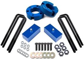 img 4 attached to 🚗 ECCPP Leveling Lift Kit: 3" Front + 2" Rear Blue Leveling Kit for Chevy Silverado 1500 & GMC Sierra 1500 (2007-2017)