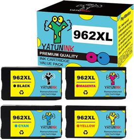 img 4 attached to 🖨️ YATUNINK 962XL Ink Cartridges Black Color Combo Pack for HP OfficeJet Pro 9010 9015 9018 9020 9025 9012 Wireless All-in-one Printer (4 Pack) - Remanufactured Ink Cartridge Replacement for HP 962, 962 XL
