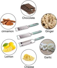 img 2 attached to Versatile 3in1 Stainless Steel Cheese Grater: Handheld Zester Grinder for Lemon, Chocolate, Garlic, and More!