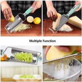 img 3 attached to Versatile 3in1 Stainless Steel Cheese Grater: Handheld Zester Grinder for Lemon, Chocolate, Garlic, and More!